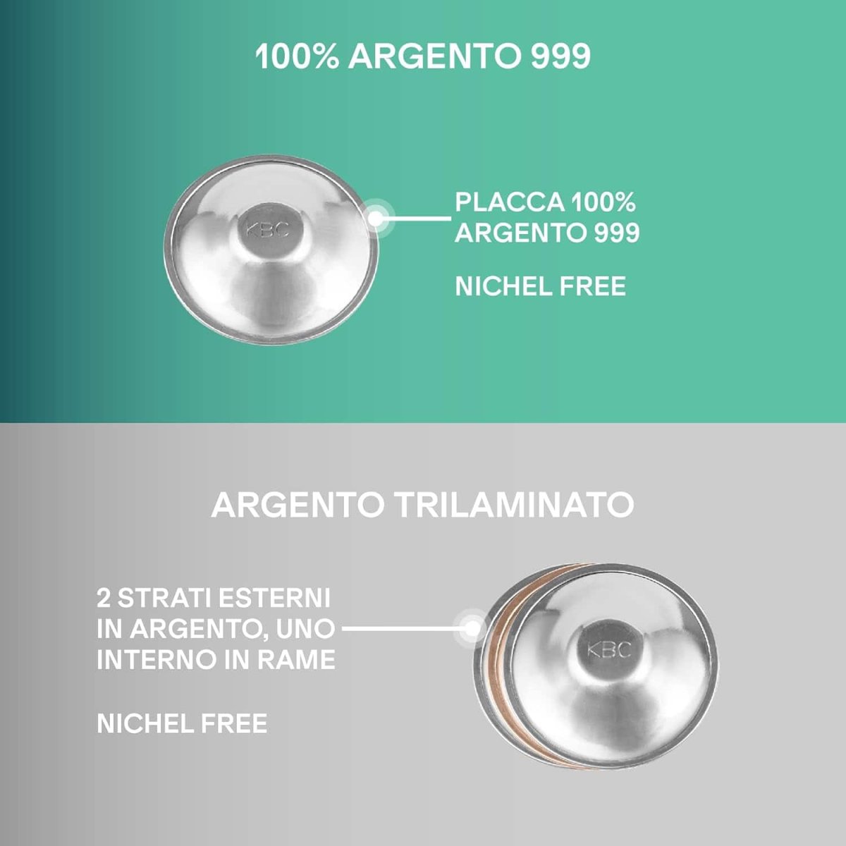 Coppette paracapezzoli in argento Koala Silver Cups - immagine 4